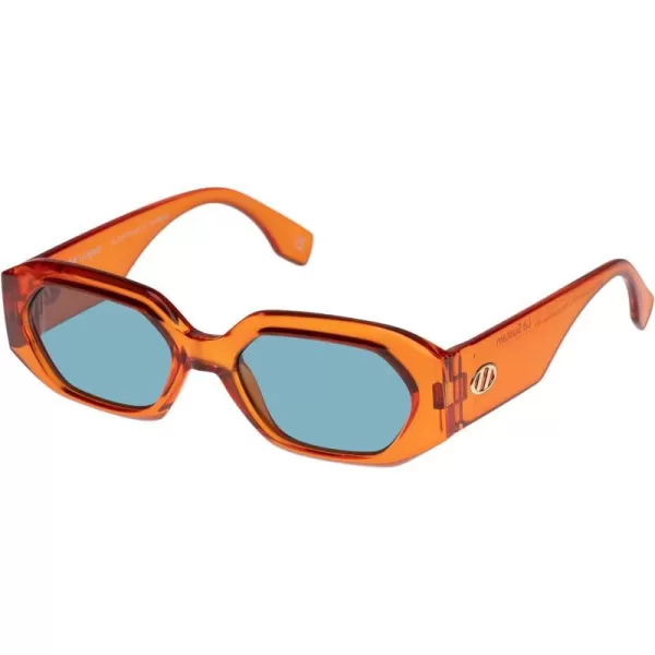 Le Specs Womens Slaptrash SunglassesOrange Soda  Aqua Blue Mono