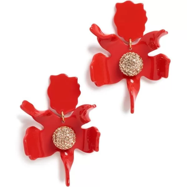 Lele Sadoughi Womens Crystal Lily EarringsScarlet