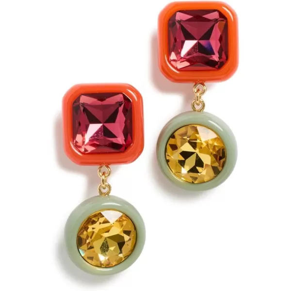 Lele Sadoughi Womens Gem Drop EarringsSCARLET POP