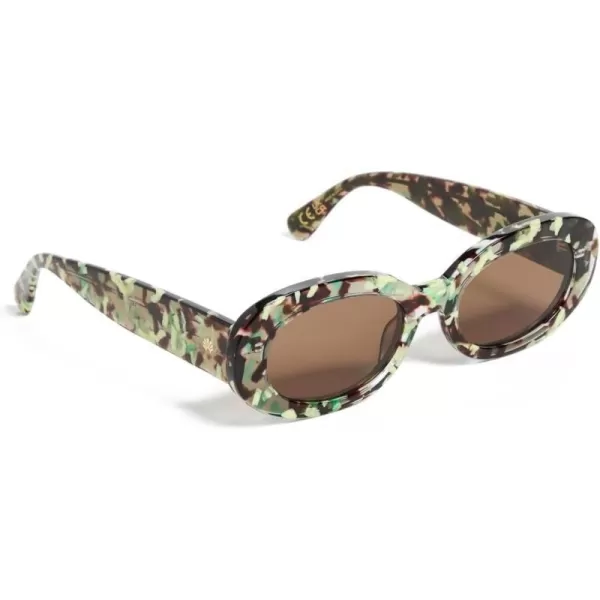 Lele Sadoughi Womens Oceanside Oval SunglassesMoss