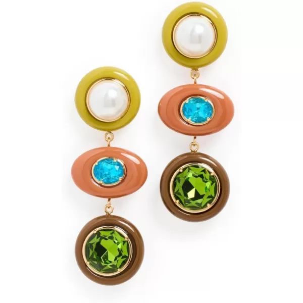 Lele Sadoughi Womens Ornament Linear EarringsSunset Fields