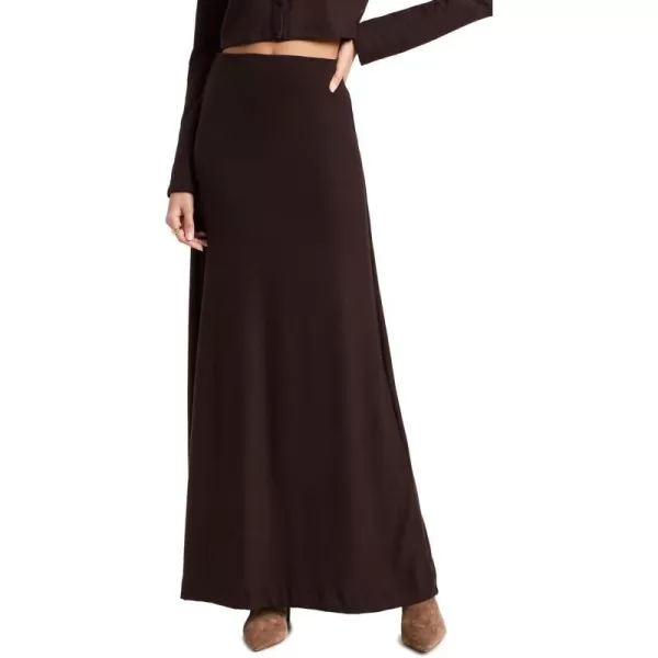 Leset Womens Lauren High Waist Maxi SkirtChocolate