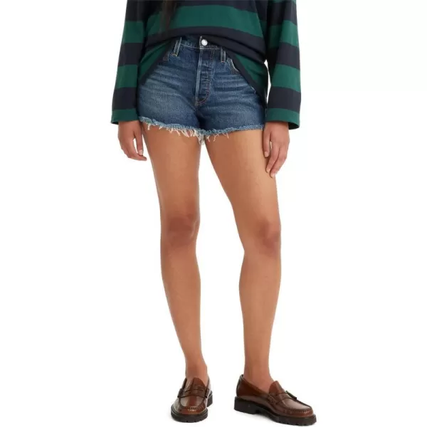 Levis Womens 501 Original Shorts Also Available in PlusStandard Dark Indigo Worn in