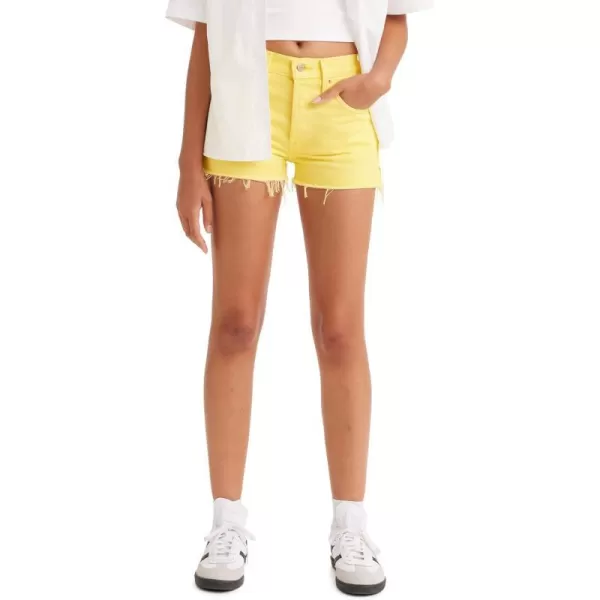 Levis Womens 501 Original Shorts Also Available in PlusStandard New Light Yellow Garment Dye