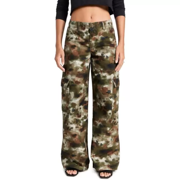 Levis Womens Baggy Cargo PantsMossy Green Watercolor Camo