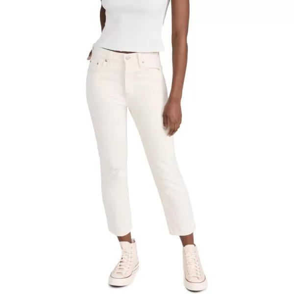 Levis Womens Premium 501 Crop JeansEcru Booper