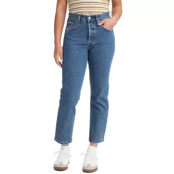 Levis Womens Premium 501 Crop JeansJazz Pop  Medium Indigo