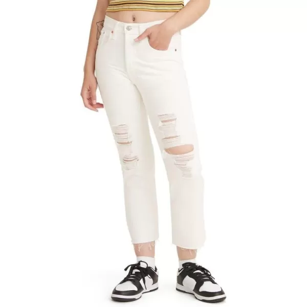 Levis Womens Premium 501 Crop JeansNew Everythings Fine  White