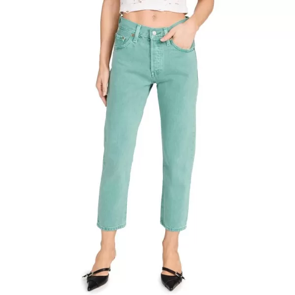 Levis Womens Premium 501 CropDusty Beryl Green