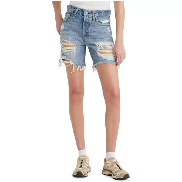 Levis Womens Premium 501 Mid Thigh ShortCamp Point