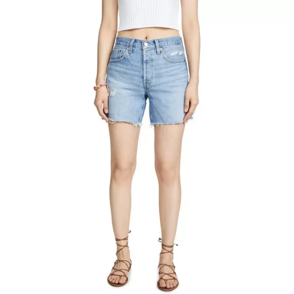 Levis Womens Premium 501 Mid Thigh ShortLuxor Street Waterless