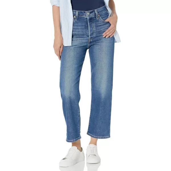 Levis Womens Premium Ribcage Straight Ankle JeansHitzig Mid