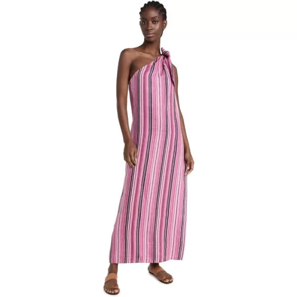 Lisa Marie Fernandez Womens Sarong DressRaspberry Striped Linen