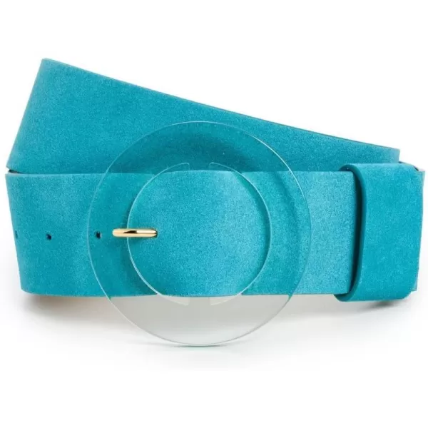 Lizzie Fortunato Womens Louise Belt In Teal SuedeTeal