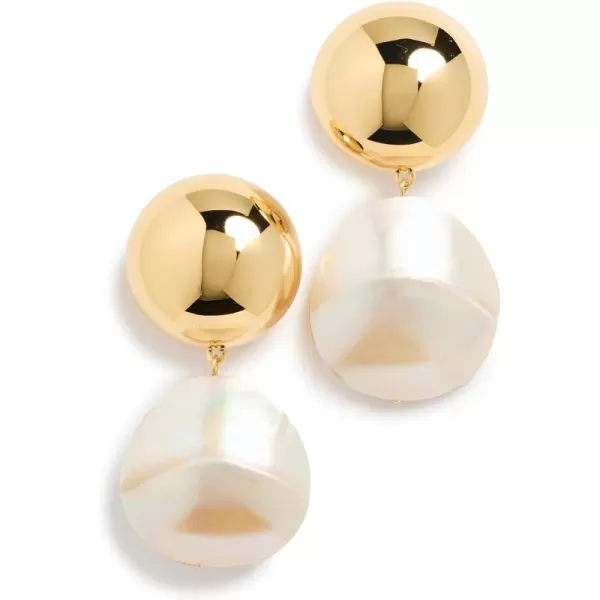 Lizzie Fortunato Womens Rodan Pearl EarringsGold