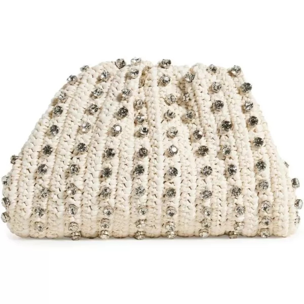 Loeffler Randall Bailey Pleated ClutchWhiteClear