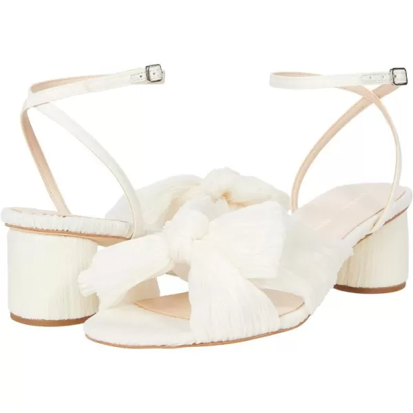 Loeffler Randall Womens Dahlia Pleated Bow HeelsIvory Pearl