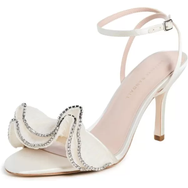 Loeffler Randall Womens Estella Pleated Ruffle High Heel Sandals with Ankle StrapPearlRhinestone