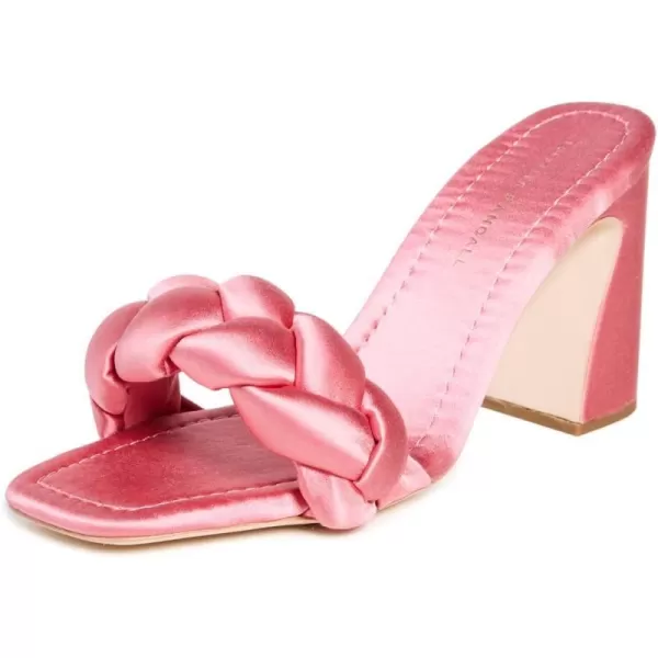 Loeffler Randall Womens Freya Curved Heel Mules with BraidBubblegum