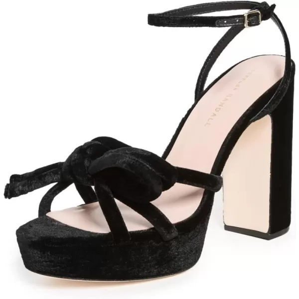 Loeffler Randall Womens Melany Bow Heeled Platform SandalsBlack