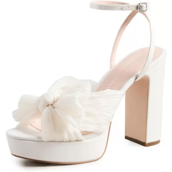 Loeffler Randall Womens Natalia Platform Pleated Bow SandalsPearl