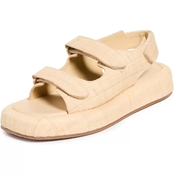 Loeffler Randall Womens Two Band Platform SandalsNatural