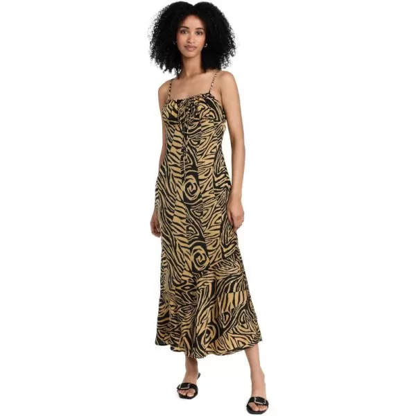 Lost  Wander Womens Helena Love Maxi DressBlack Tan