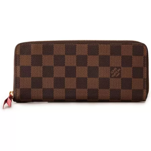 Louis Vuitton Womens PreLoved Clemence Wallet Damier Eb Brown One SizeBrown