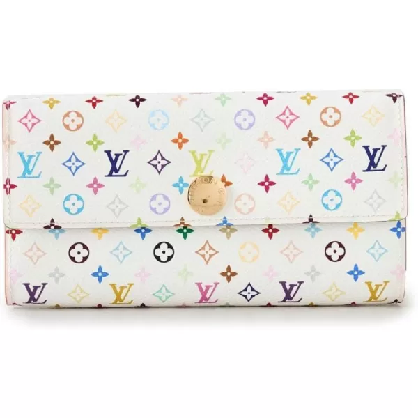 Louis Vuitton Womens PreLoved Sarah Wallet Monogram Multicolor White One SizeWhite