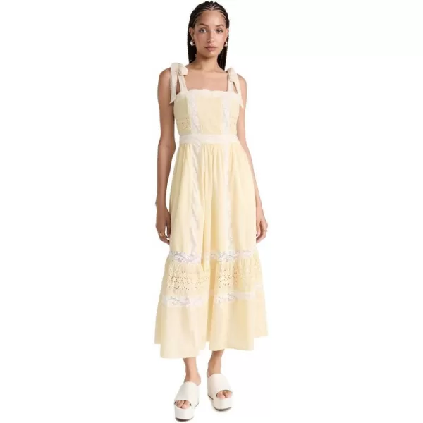 LoveShackFancy Womens Ayala DressGilded Yellow