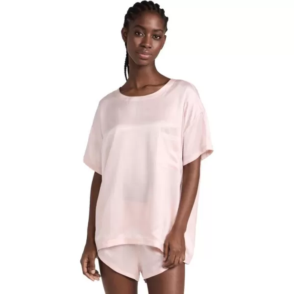 Lunya Womens Washable Silk Tee SetFrosted Rose