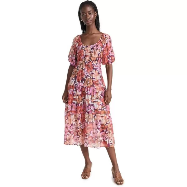 MINKPINK Womens Zanita Tiered Midi DressBright Floral