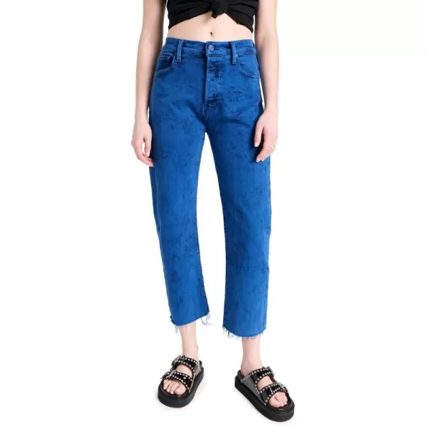 MOTHER Womens The Ditcher Crop Fray JeansBlazing Blue