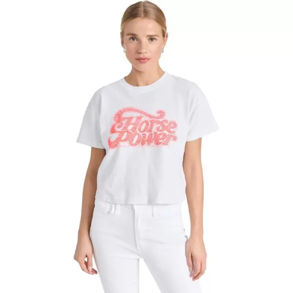 MOTHER Womens The Grab Bag Crop TeeHorse Power