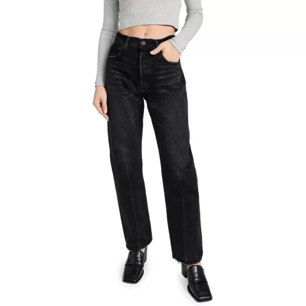 MOUSSY VINTAGE Womens My Murrieta Wide Straight JeansBlack