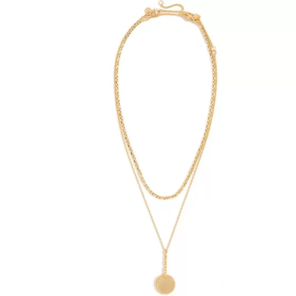 Madewell Womens 2Piece Lariat Necklace SetVintage Gold