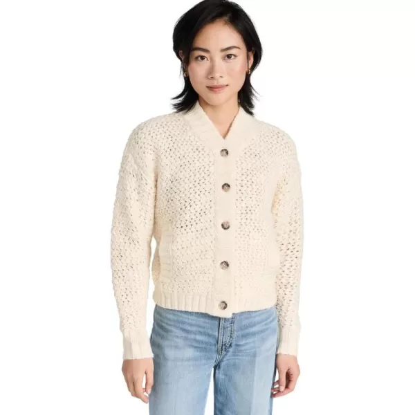 Madewell Womens Bomber Cardigan SweaterAntique Cream