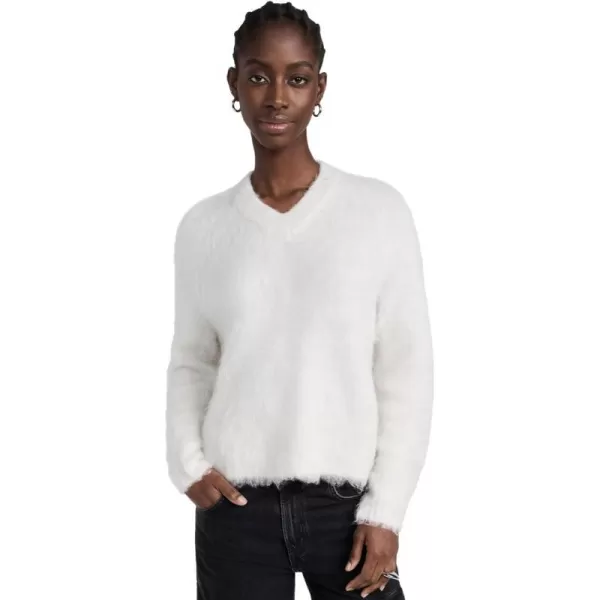 Madewell Womens Brushed V Neck SweaterHeather Smoke