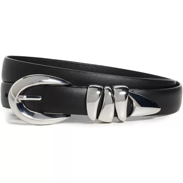 Madewell Womens Chunky Metal Leather BeltTrue Black