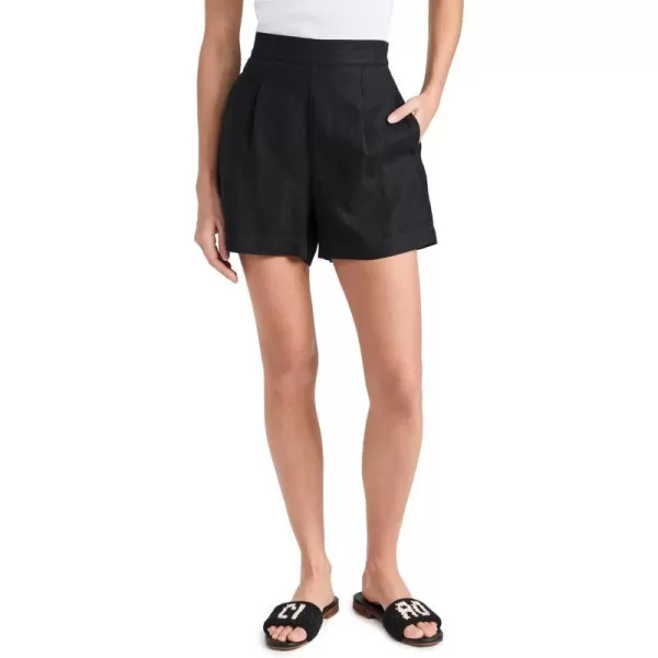 Madewell Womens Clean PullOn Shorts in LinenCottonBlack Coal