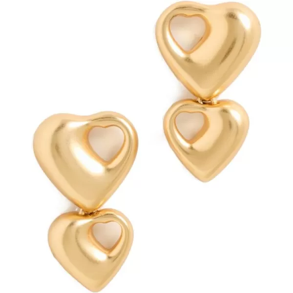 Madewell Womens Cutout Heart Statement Puffy EarringsVintage Gold