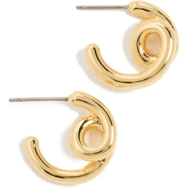 Madewell Womens Looped Tube Small Hoop EarringsPale Gold