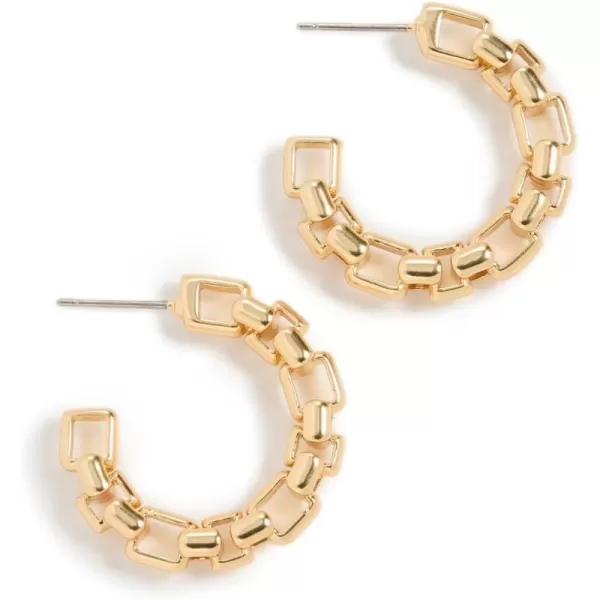 Madewell Womens Mixed Chain Medium Hoop EarringsVintage Gold