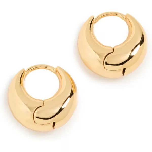 Madewell Womens Puffy Hoop EarringsPolished Gold