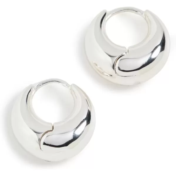 Madewell Womens Puffy Hoop EarringsPolished Silver