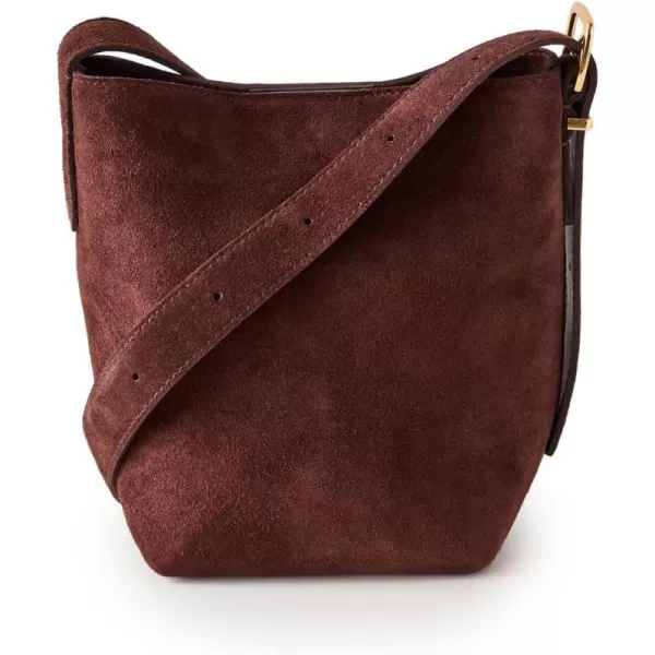 Madewell Womens The Essential Mini Bucket Tote in SuedeChocolate Raisin Suede