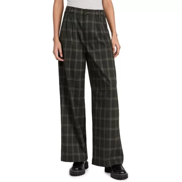 Madewell Womens The Harlow WideLeg Pants in PlaidPlaid Dark Pavement