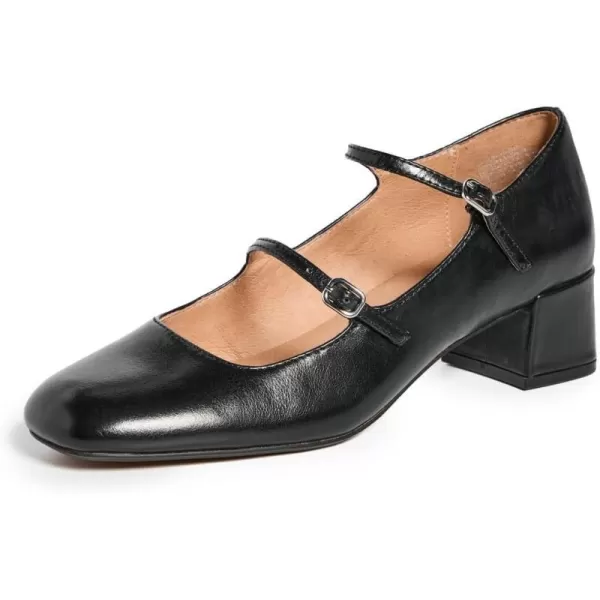 Madewell Womens The Nettie Heeled Mary Janenbsp in LeatherTrue Black