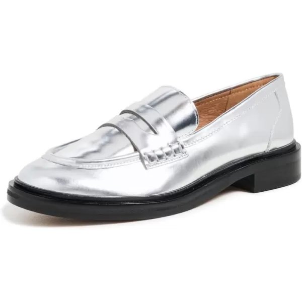 Madewell Womens The Vernon Loafer in Specchio LeatherSilver Speccio