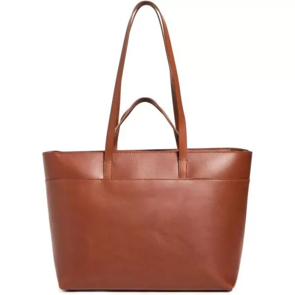 Madewell Womens The ZipTop Essential Tote in LeatherWarm Cinnamon